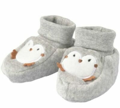 Baby Hausschuhe Haussocken  86/92 98/104 Kinder unisex Junge Pinguin grau
