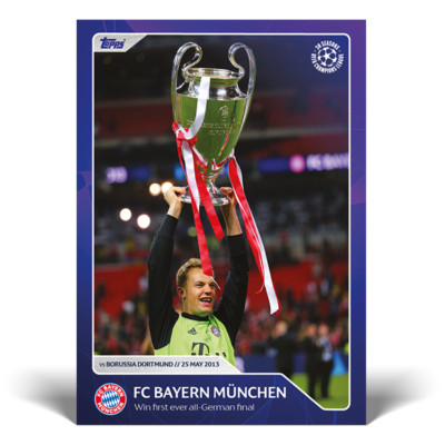 Topps Celebrates 30 Years UCL - Card 030 - Bayern München - Win all-German Final