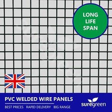 Black PVC Coated Welded Wire Panel | 1.82m x 0.91m | 12G | Various