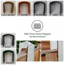 THE ORIGINAL FENCE NOISE STOPPERS (BAG of 12) *6 COLOURS* - STOPS RATTLING