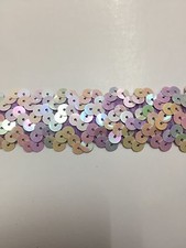 10 yards sequin elastic trim 1 1/8 inch 3 cm wide
