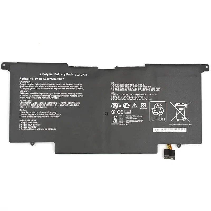 C22-UX31 C21-UX31 C23-UX31 Akku für Asus ZenBook UX31 UX31A UX31E 50W - Bild 2 von 2