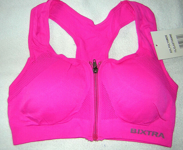 Bh Fitness Top Ohne Bugel Bequem Reissverschluss Magenta Gr 36 38 Ebay