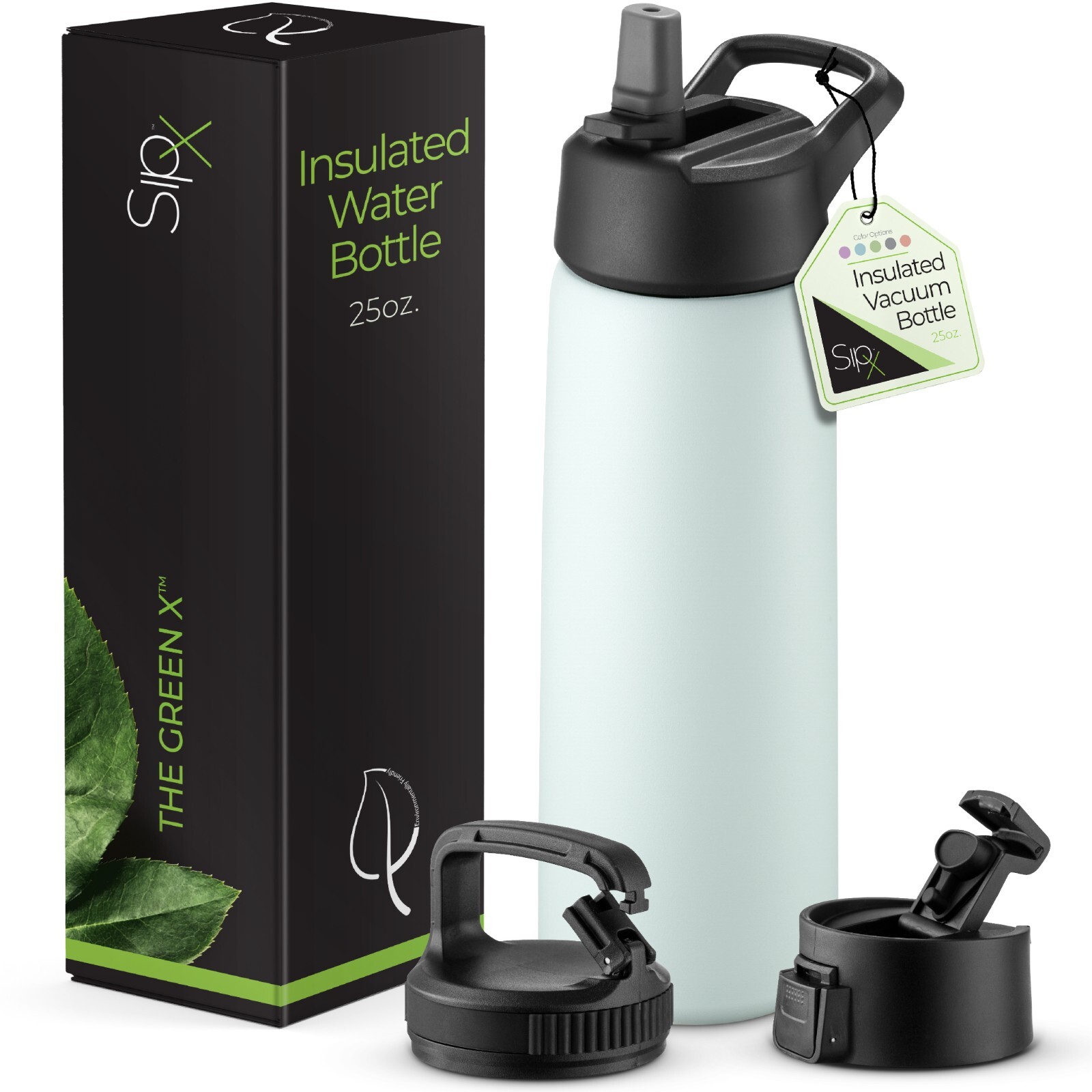 SipX  Triple-Insulated Stainless Steel Water Bottle 25oz. Wi
