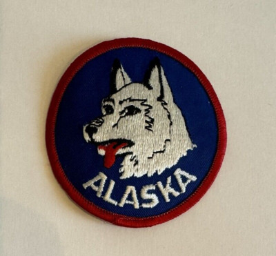 Alaska Husky Sled Dog Jacket Patch Vintage Iron On Sew On Souvenir Badge New