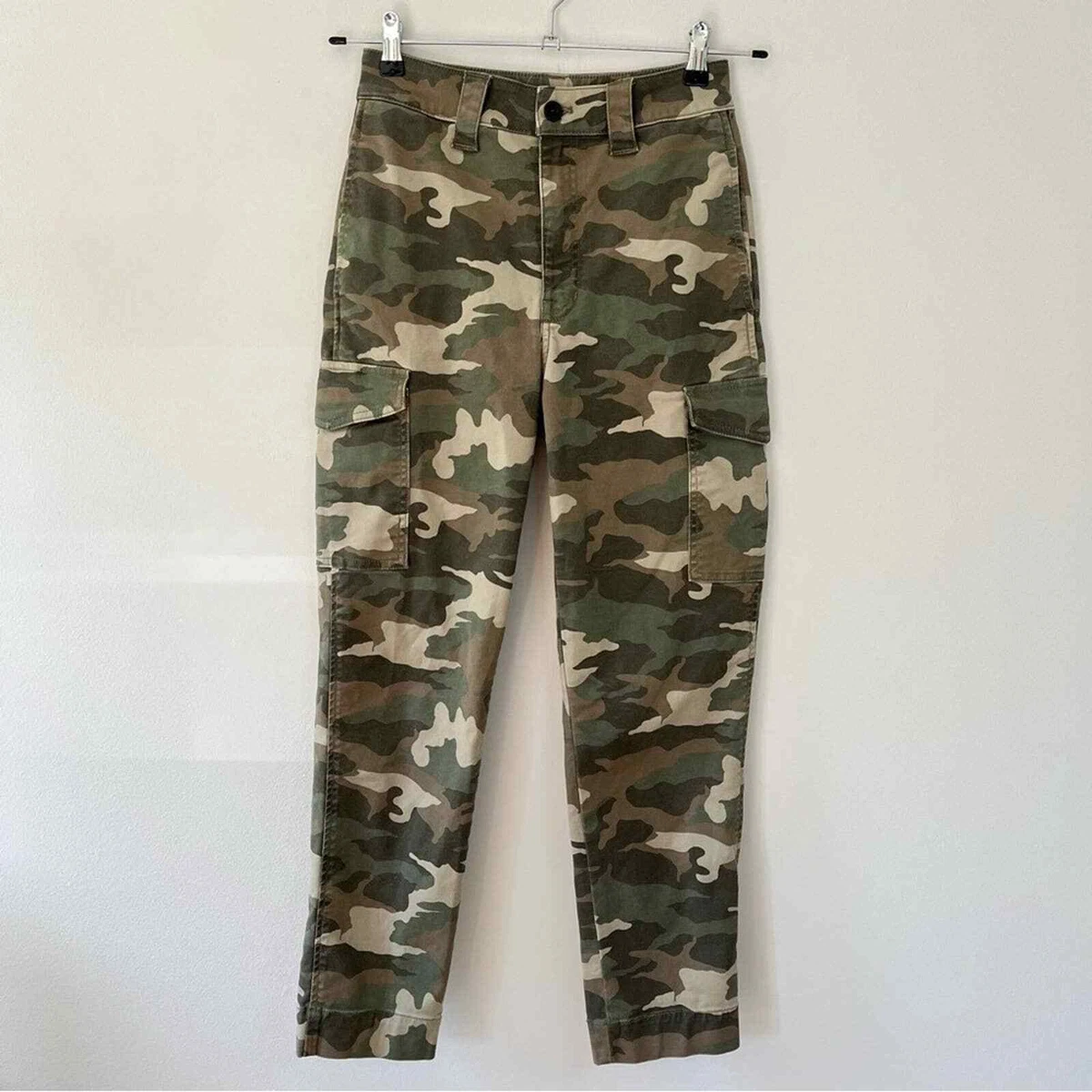Madewell Camo Straight Leg Cargo Military Utility High Rise Pants