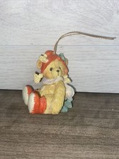 1992 Enesco Cherished Teddies Bear W/ Red Stocking Cap