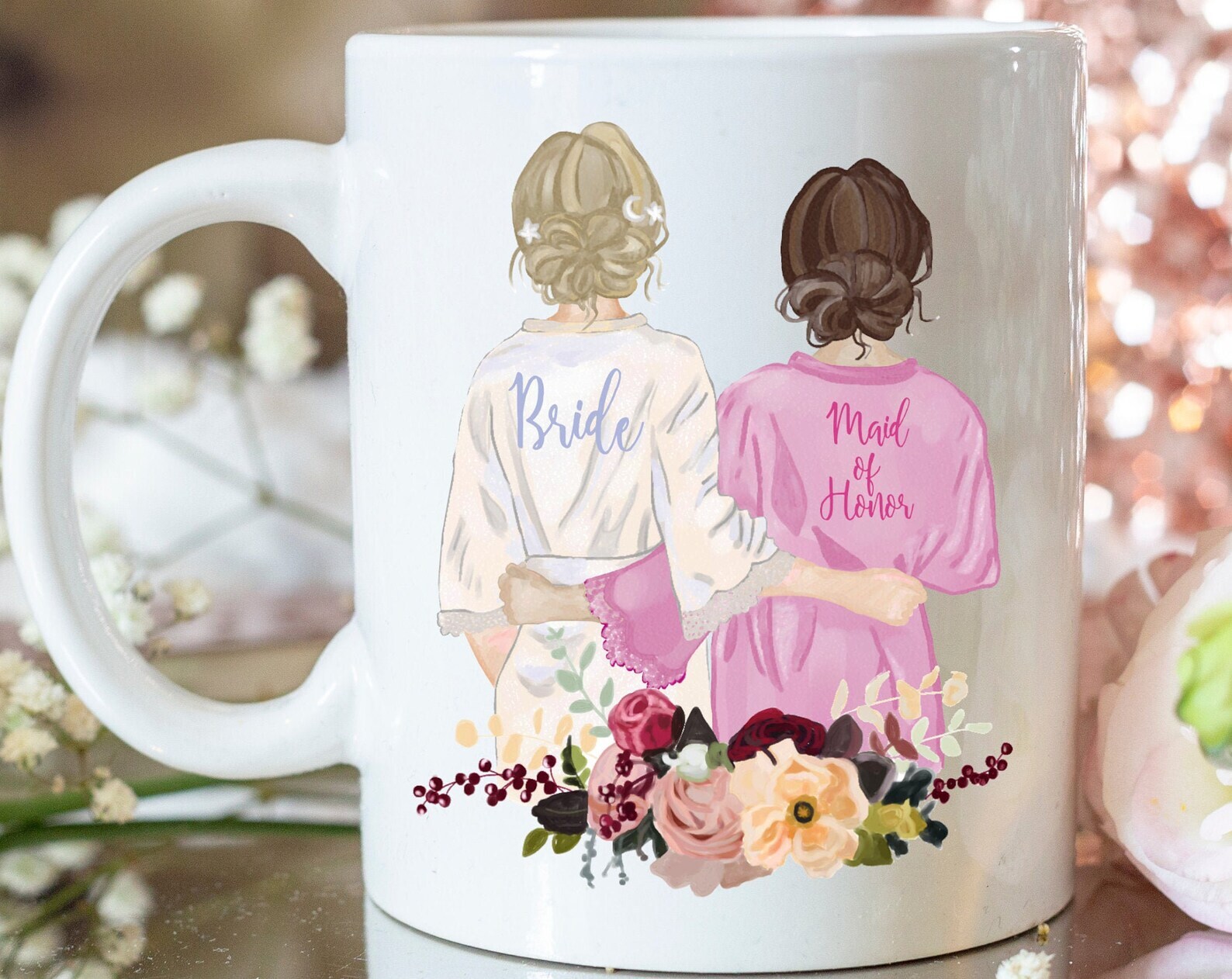 Custom Bridesmaid Mug. Bridesmaid Proposal. Will You Be My Bridesmaid? Maid Of H