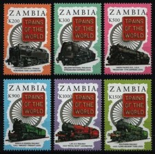 Sambia 1997 - Mi-Nr. 692-697 ** - MNH - Eisenbahn / Trains