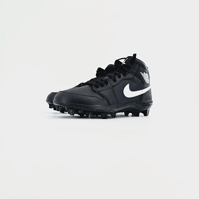 NEW Nike Jordan 1 Mid TD Football Cleats Black White FJ6805-001 Mens Size Multi Jordan 1 Mid TD Men main image 3