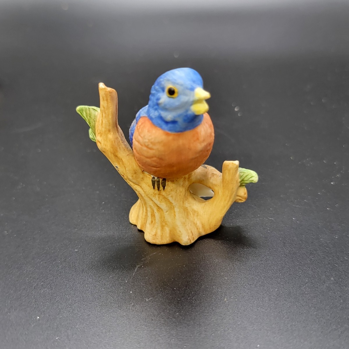 Vintage Lefton Blue Bird Ceramic Figurine | Hand Painted | Made in