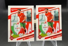 2021-22 Panini Donruss Road to Qatar #118 Bruno Fernandes Portugal Lot of 2