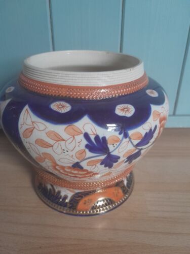Wood and Co. Antique ceramic biscuit barrel. Imari style.  - Picture 1 of 8