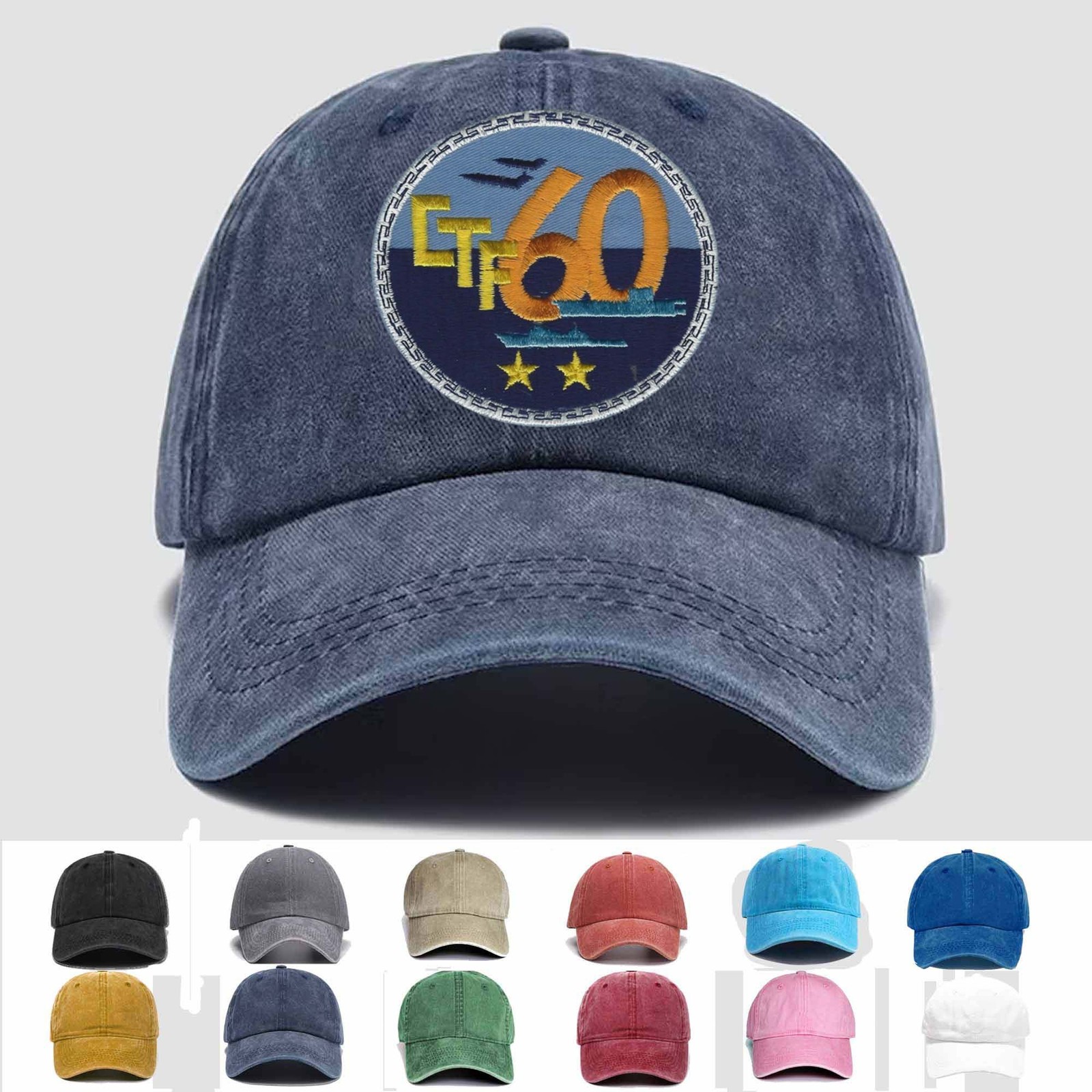 Vintage 60s Carrier Task Force Embroidered Custom Trucker Hat - Personalized Gift