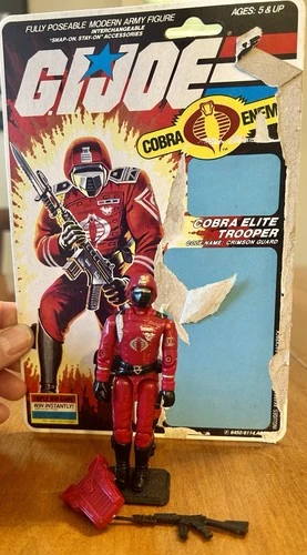 100% Complete 1985 Crimson Guard v1 Cobra Figure Vintage G.I. GI Joe 3.75 ARAH