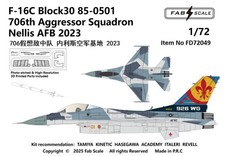 FabScale Studio FD72049 1:72 F-16C Block 30 706th Aggressor Squadron Nellis AFB