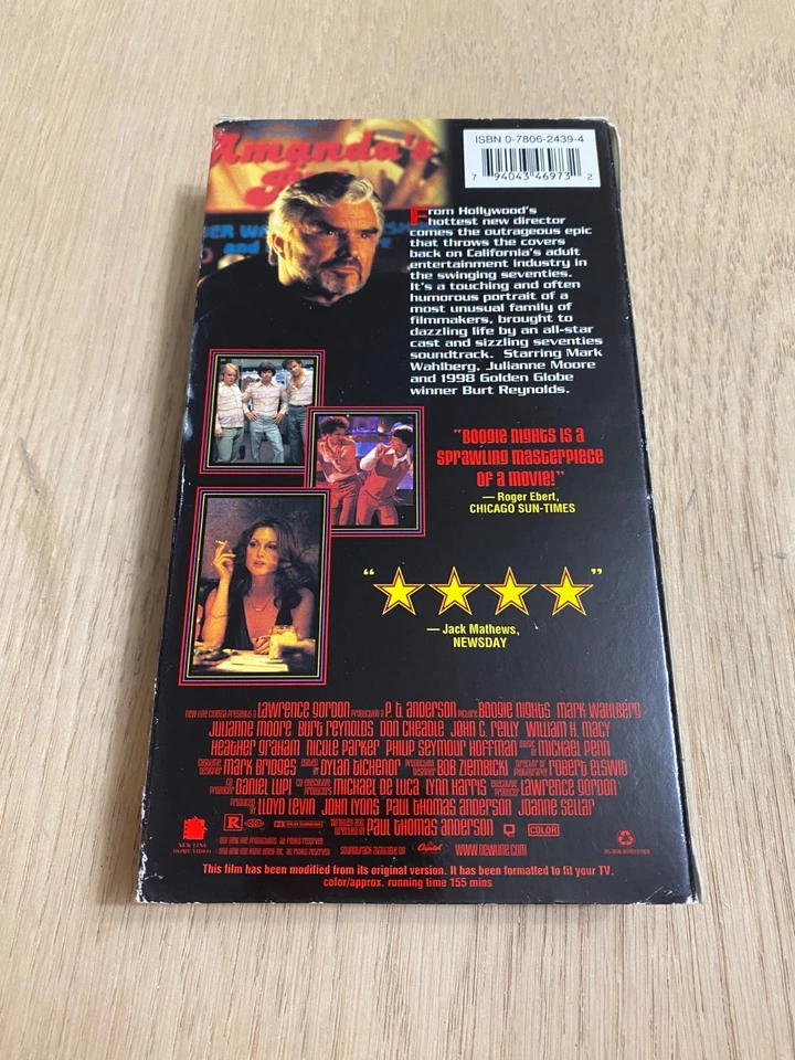 Boogie Nights (VHS, 1997) Mark Wahlberg Julianne Moore Paul Anderson Classic - Image 3 of 4