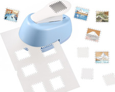 Scalloped Rectangular Postage Stamp Punch for Paper Crafting 0.8x0.7 Inches