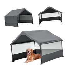 Outdoor Dog Bed Furniture Foldable Mesh Canopy Shelter Tent Waterproof Sun