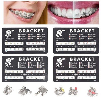 Dental YOKA Ortho Metal Brackets Braces Mini/Standard Roth/MBT 022/018 3/345 H