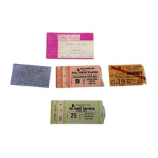 Lot 5 Vintage Concert Ticket Stubs Journey REO Speedwagon Doobie Bros 1978-82