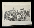 Antique Military Photo Soldier Group Older Woman 2.5