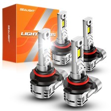 SEALIGHT HB3 9006 Bulbs, 60000LM 8X Brightness 9005 HB4 Bulbs, 6500K Cool White,