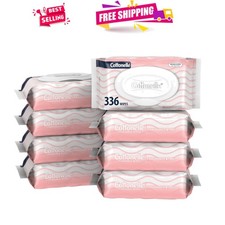 Fragrance-Free Flushable Wet Wipes - 8 Pack, 42 Wipes Each for Sensitive Skin