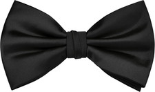 Mens Solid Color Adjustable Pre-tied Bow Tie for Men Party Wedding