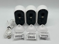 Arlo Essential 2K 2nd Generation Security Camera   White 3 Pack 