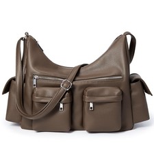 Bolso de Hombro KALIDI Crescent Y2K Informal De Colección Punk Vegano Cuero Cartera Bolso...