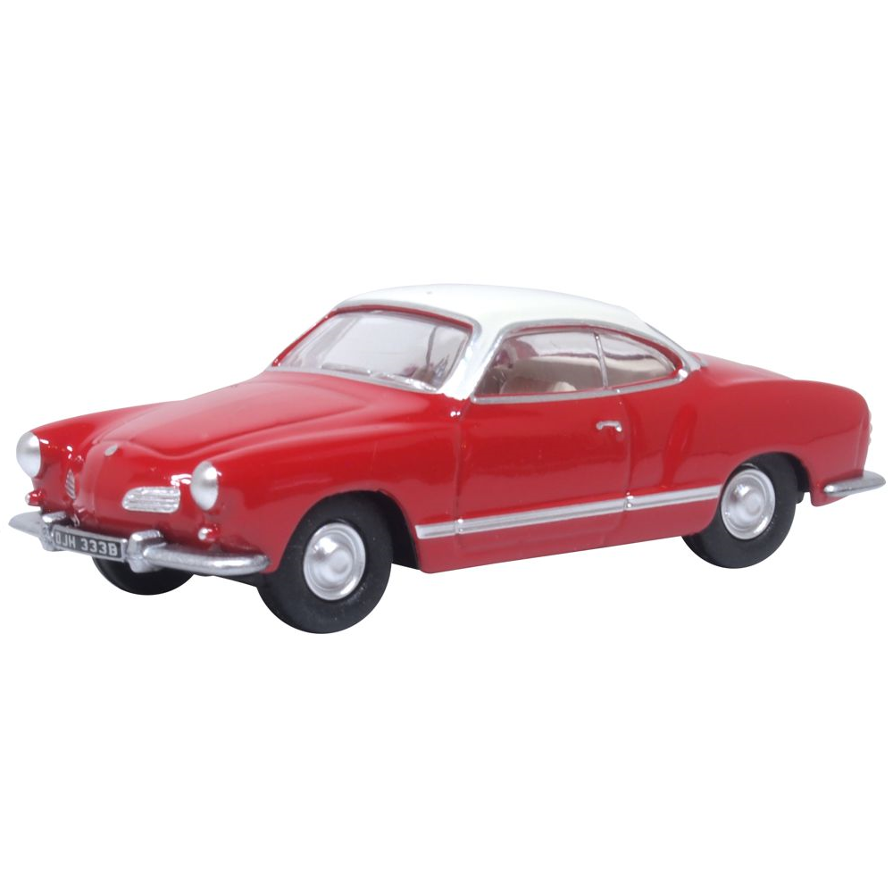 Oxford 76KG001 VW Karmann Ghia Henna Red/Pearl White 1:76 Scale