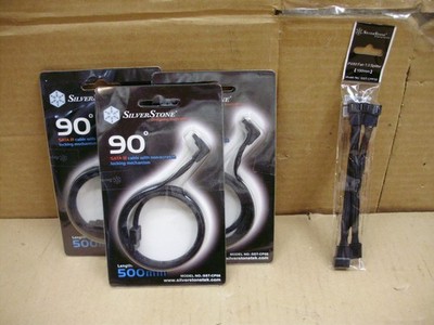 Silverstone System Cables, Lot of 3 SST-CP08 & Lot of 1 SST-CPF02