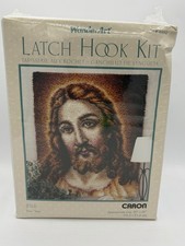 Caron WonderArt Latch Hook Kit Jesus 30"x36" Vintage Rug Canvas 4460 Sealed 