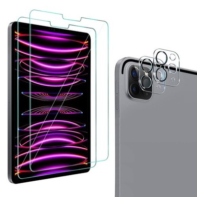 QHOHQ [2+2 Pack] Tempered Glass Screen Protector for iPad Pro 12.9 2022/2021/...