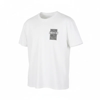 American Eagle Outfitters T-Shirt Homme Coupe Oversized M Blanc Manches Courtes - Photo 1/4