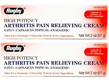 Rugby Capsaicin 0.075 Arthritis Cream   2 Pack   Pain Relief   Fast Ship