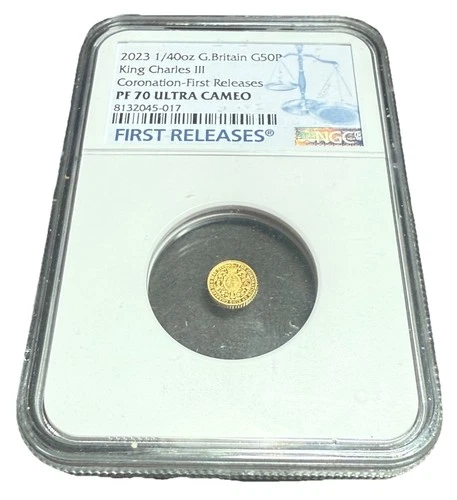 England - 2023 Charles III - Gold 50P - 1/40 Oz- NGC PF70 Ultra Cameo - TOP POP!