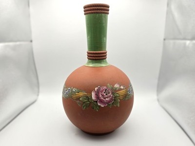 Antiker Wasseraffe aus Terrakotta und Emaille - Watcombe (?)  - Rosen und Blumen