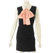 USED [YEAR-END/NEW YEAR'S DISCOUNT] GUCCI MINI DRESS WITH RIBBON, AUTHENTIC, S