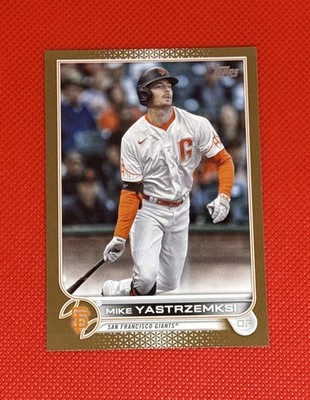 Topps Mike Yastrzemski Gold Insert Name Error numbered /2022 Giants MLB 2022