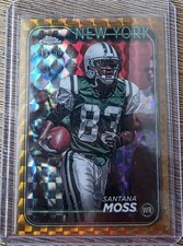 2024 Topps Chrome #148 - Santana Moss Gold Geometric Refractor /50 Jets