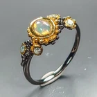 Handmade Natural Opal Ring 925 Sterling Silver Size 7 /R474182
