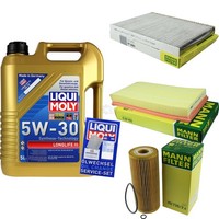 Mann Inspektionspaket 5L Liqui Moly Longlife 5W-30 FüR Skoda Octavia I Combi 1.9