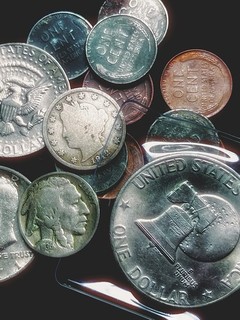 Junk Drawer Lot Old U.S. Coins Dollar Half Dollars Buffalo & V Nickels Cents