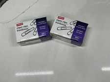 Lot of 2 Boxes, Staples Brand Smooth Finish 100 Paper Clips
