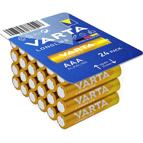 Varta Longlife Aaa Big Box 24 Micro (Aaa)-Batterie Alkali-Mangan 1200 Mah 1.5...-image