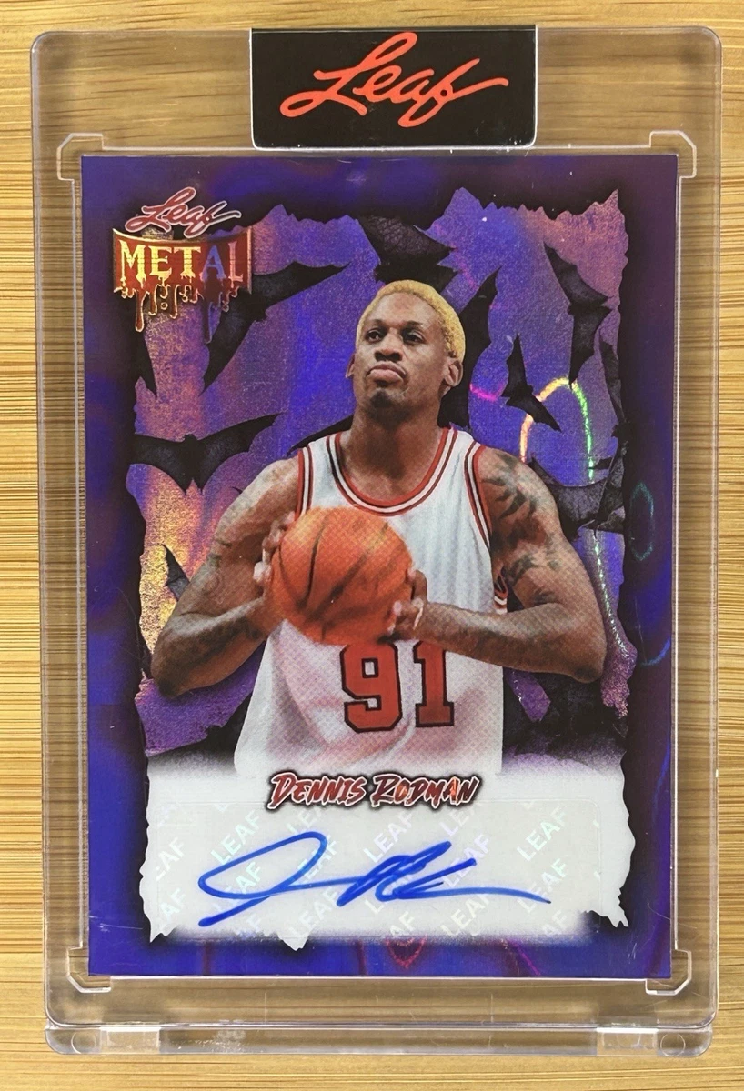 Leaf Dennis Rodman Basketball Autographed Sports Trading Cards