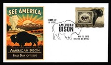 #6098 American Bison, complemento [2] FDC **CUALQUIER 5 = ENVÍO GRATUITO**