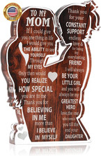 Mom Gifts from Daughter, to My Mom Acrylic Plaque Desk Sign, Heartfelt Mothers D
